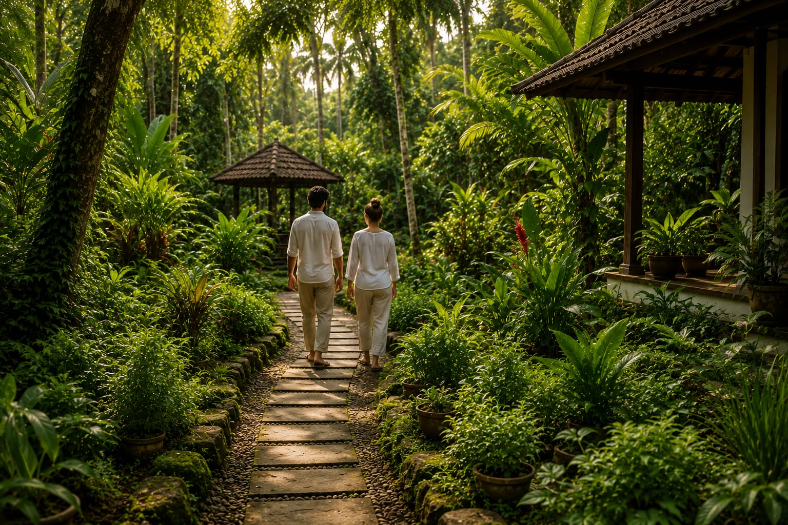 Guided botanical walk through natural surroundings